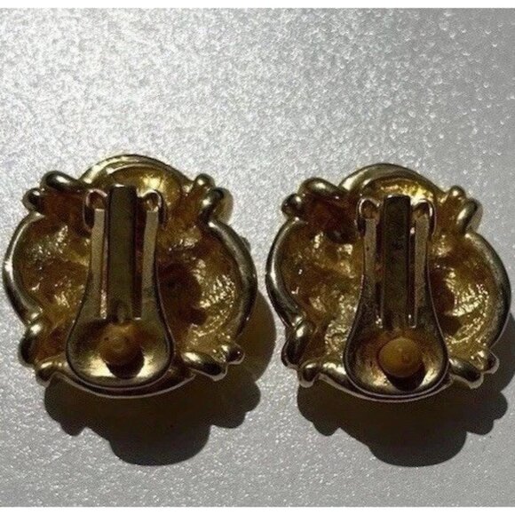 Vintage Cookie Lee Earrings Women’s Modern Quality Gold Gunmetal Chain Clip On - Picture 4 of 15